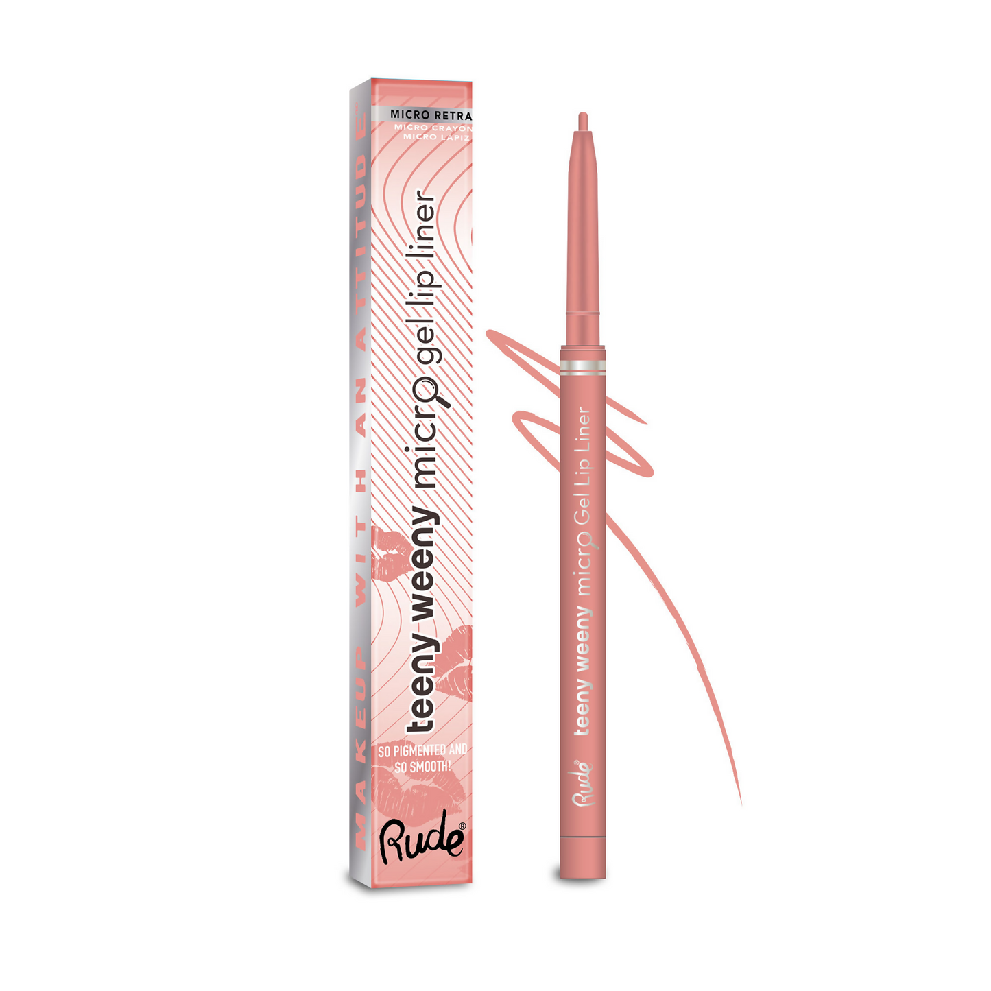 Rude Cosmetics Teeny Weeny Micro Gel Lip Liner - Blushing Bare - Swadesiicart