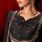 BulBul Black Ajrakh Print Chanderi Silk Kurta Set with Dupatta - Swadesiicart