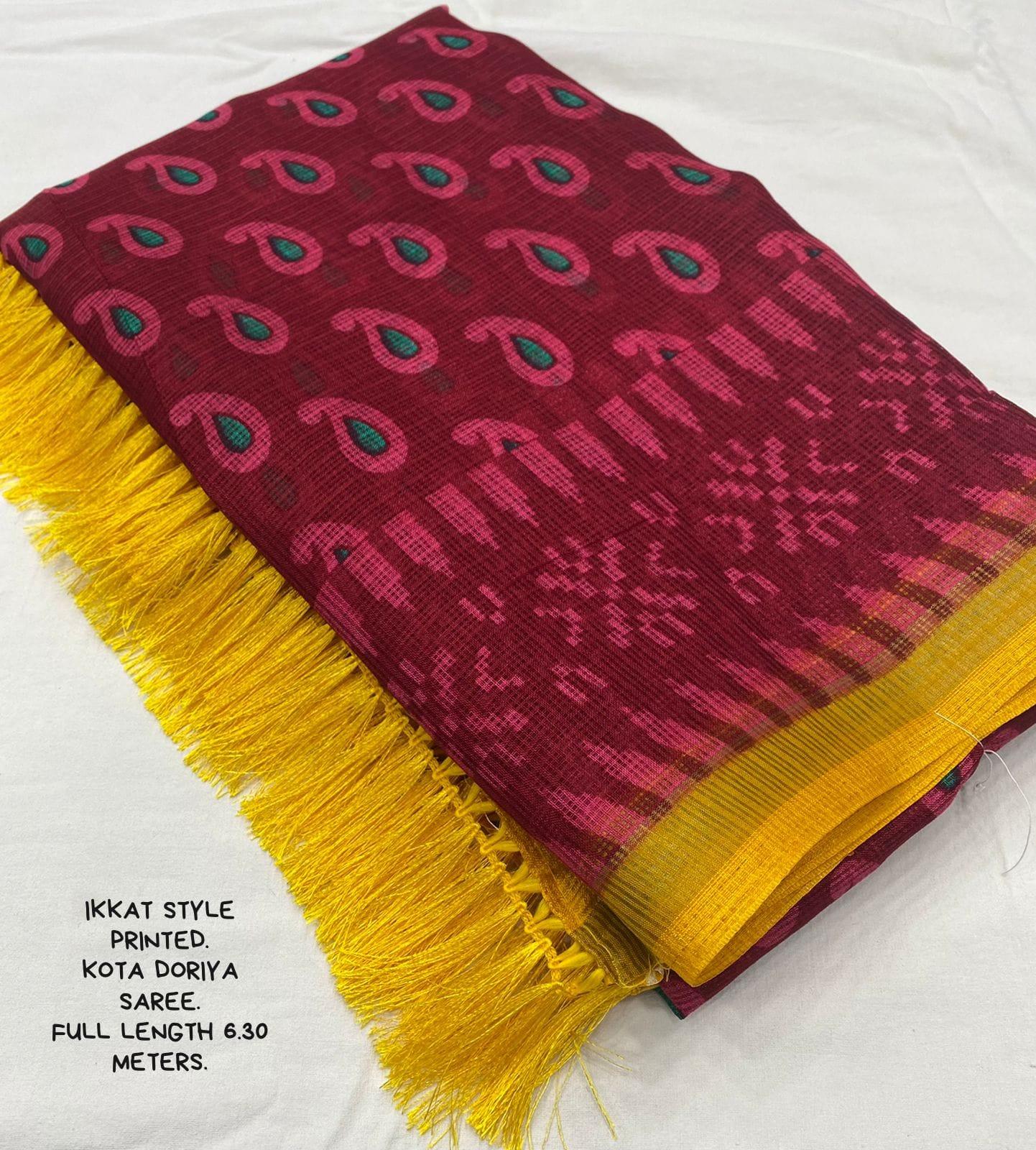 Light Red Polycotton Ethnic Motifs Saree with Unstitched Blouse - Hiral Fashion | Swadesiicart