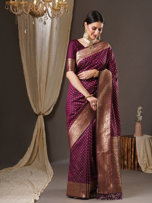 Anouk Woven Design Zari Silk Blend Banarasi Saree | Swadesiicart