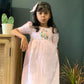 ArthLife Pink Flamingo Embroidered Dress