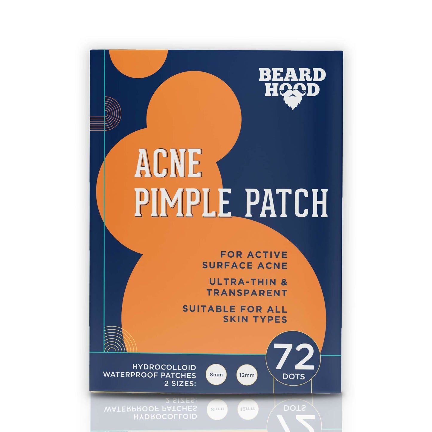 Beardhood Acne Pimple Patch Hydrocolloid Waterproof Patches For Active Surface Acne, Absorbs Pimple Overnight - Swadesiicart