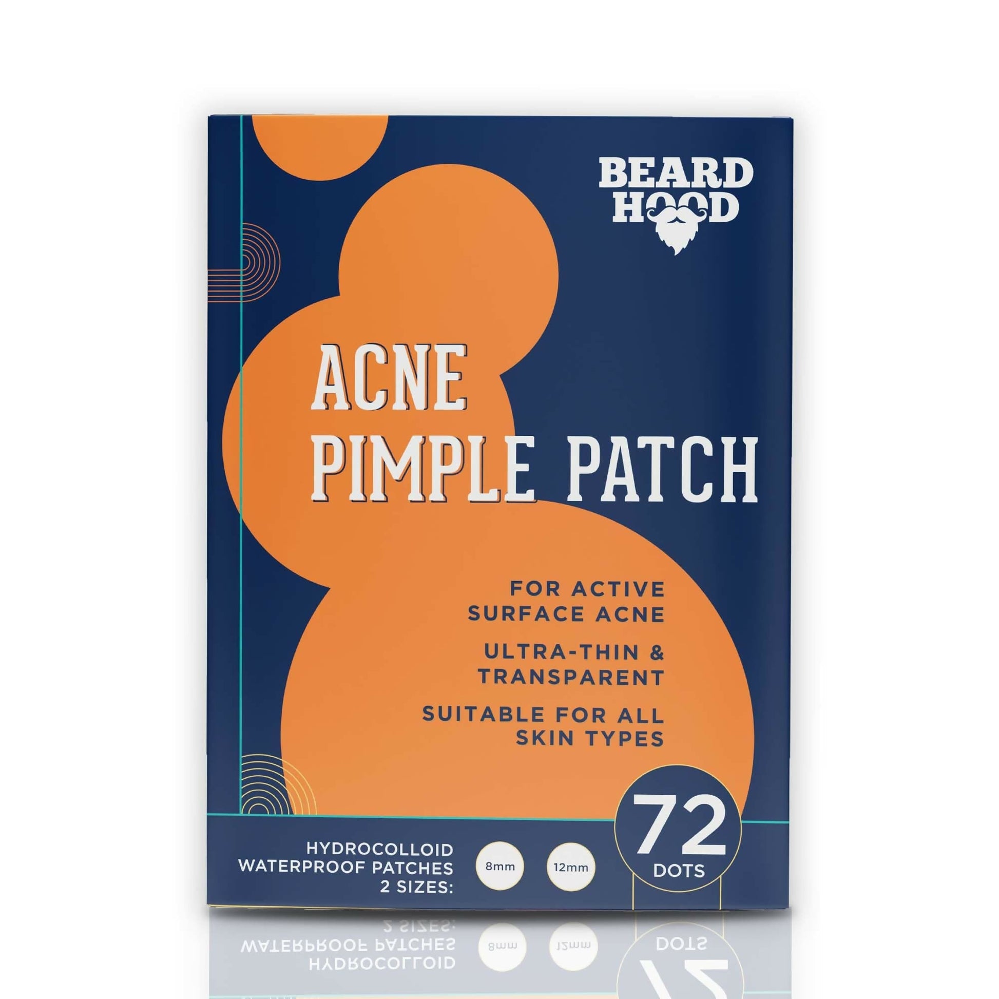 Beardhood Acne Pimple Patch Hydrocolloid Waterproof Patches For Active Surface Acne, Absorbs Pimple Overnight - Swadesiicart