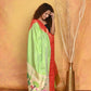 Very Much Indian Handloom Pure Cotton Paithani Dupatta - White | Swadesiicart