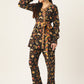 InWeave Women's Black Kalamkari Coord Set With Belt - Swadesiicart