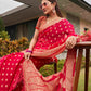 Tikhi Imli Pink Ethnic Motifs Woven Design Zari Saree | Swadesiicart
