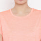 MKH Women Orange Dri-FIT Sports T-shirt - Swadesiicart