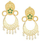 Joban Fashion Women Matte Gold Brass Earrings | Swadesiicart