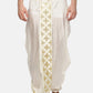 Sethukrishna Men Cream Embroidered Dhoti Pant | Swadesiicart