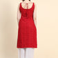 Kalini Paisley Embroidered Sequinned Chikankari Georgette Kurta | Swadesiicart