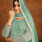 Anaita Sky Blue Embroidered Net Anarkali Suit