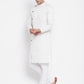 Even Apparels White Rayon Men's Sherwani Kurta With Asymetrical Cut | Swadesiicart