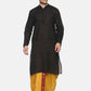 Sethukrishna Men Mustard-Yellow & Red Solid Readymade Dhoti | Swadesiicart