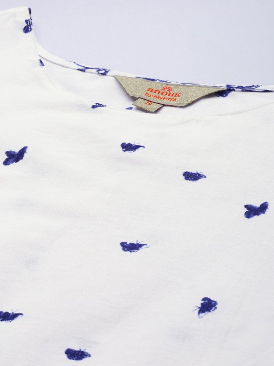Anouk Floral Printed Pure Cotton Kurta - Swadesiicart