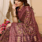 Aafreen Partywear Designer Maroon Khadi Fancy Saree