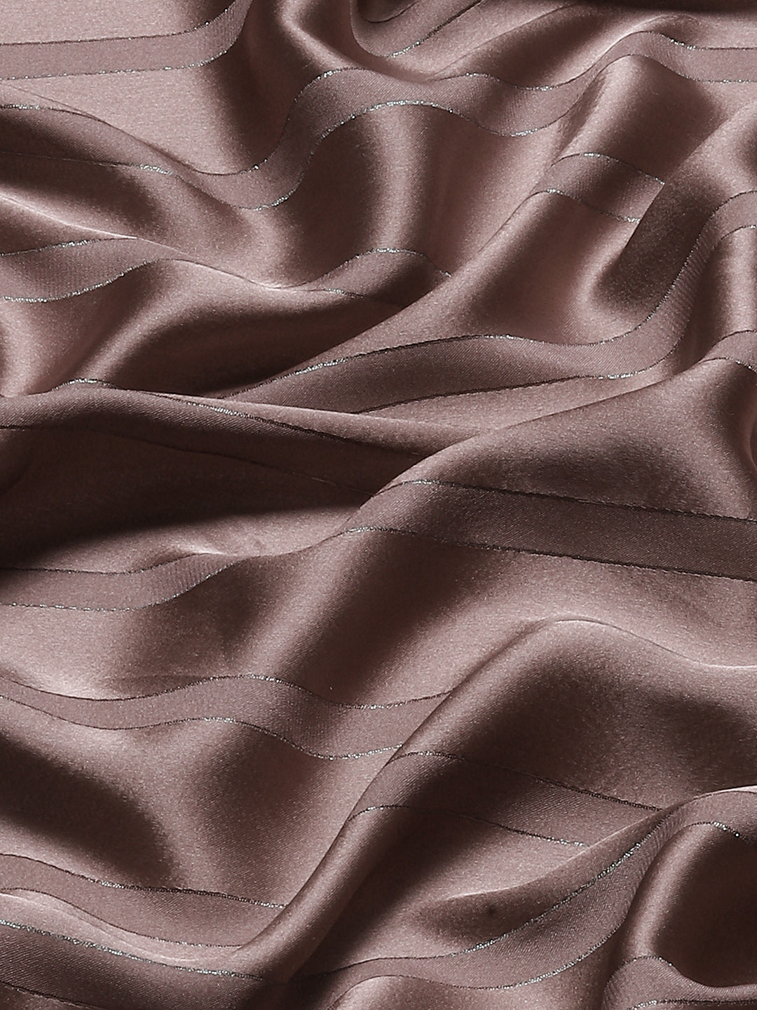 Tikhi Imli Gunmetal-Toned Striped Saree | Swadesiicart