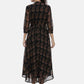 Souchii Women Black Printed A-Line Dress - Swadesiicart