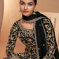 Black Real Chinnon Embroidered Wedding Festive Palazzo Suit - Emponline | Swadesiicart