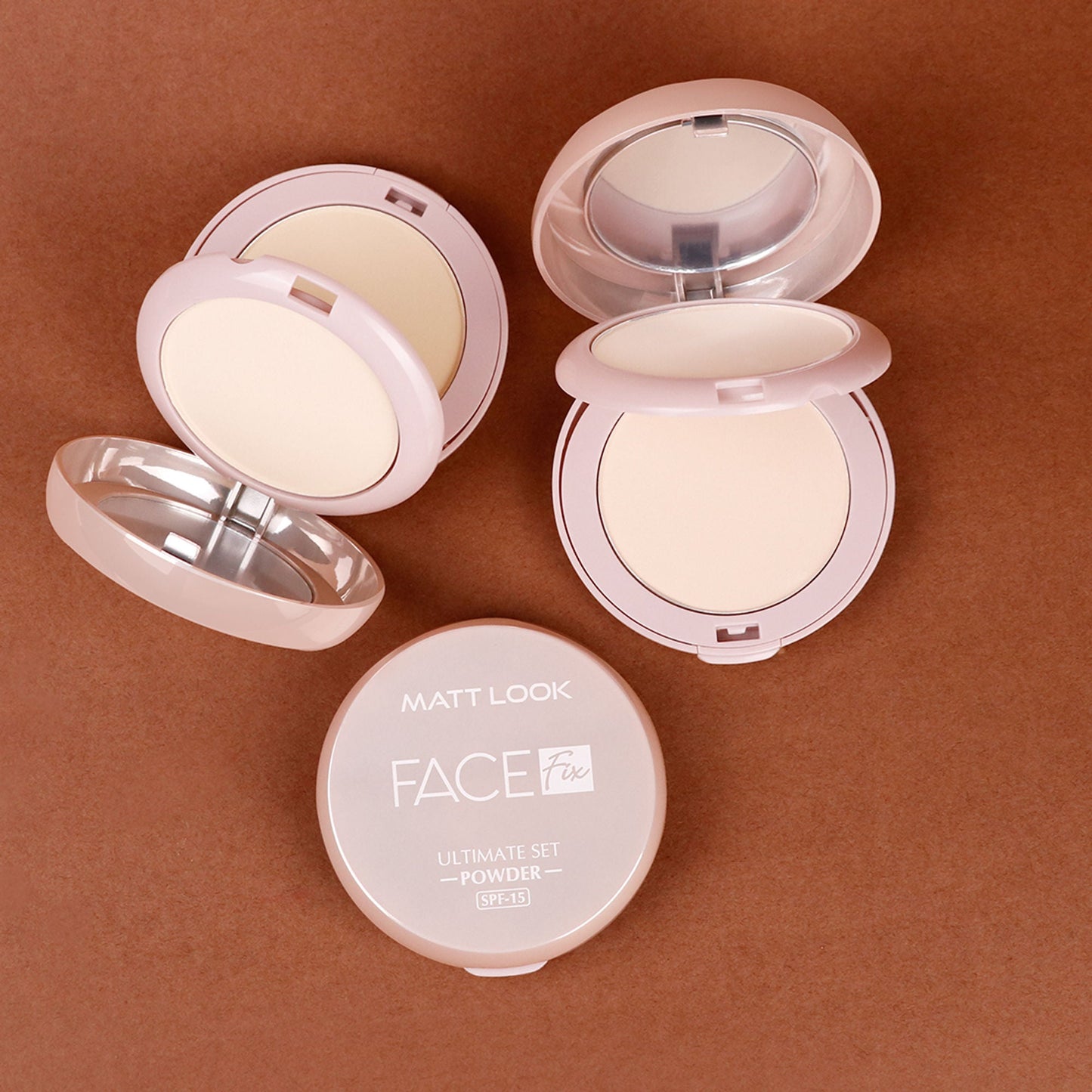 Matt Look Face Fix Ultimate Set Compact Powder - Vanilla Cream - Swadesiicart