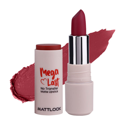Matt Look Mega Last No Transfer Matte Lipstick - Maroon Crush - Swadesiicart