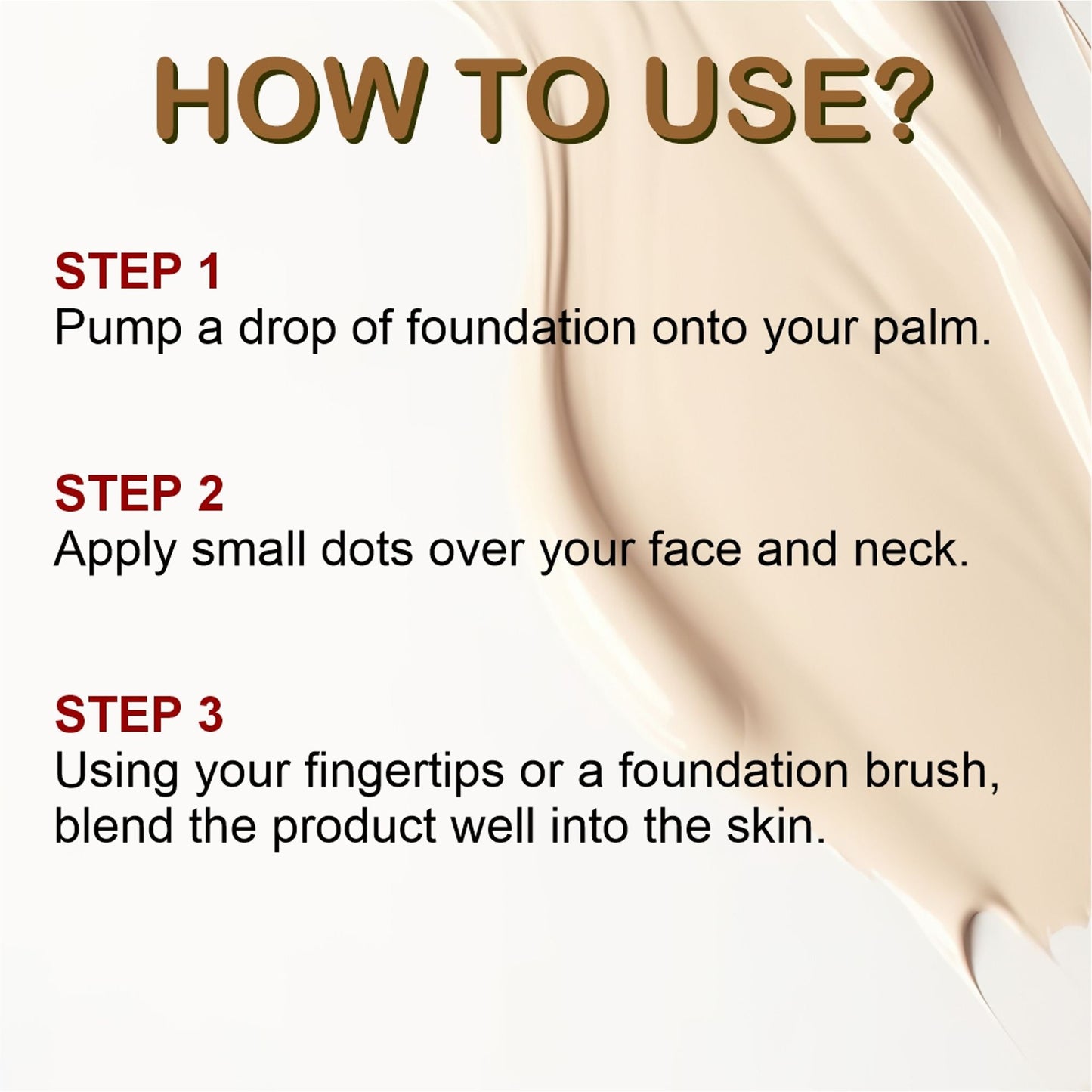 Matt Look High Coverage Foundation - Cream Beige - Swadesiicart