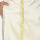 Sethukrishna Men Cream-Coloured Solid Readymade Dhoti | Swadesiicart