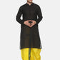 Sethukrishna Men Yellow & Green Solid Readymade Dhoti Pant | Swadesiicart