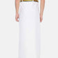Sethukrishna White Solid Readymade Pocket Dhoti For Men | Swadesiicart
