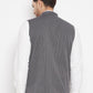 Even Apparels Grey Merino Men Woven Nehru Jacket BF708 | Swadesiicart