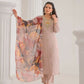 Ethnic Festive Wear Chanderi with Cotton Lining Beige Stitched Suit With Dupatta - Tanisha | Swadesiicart