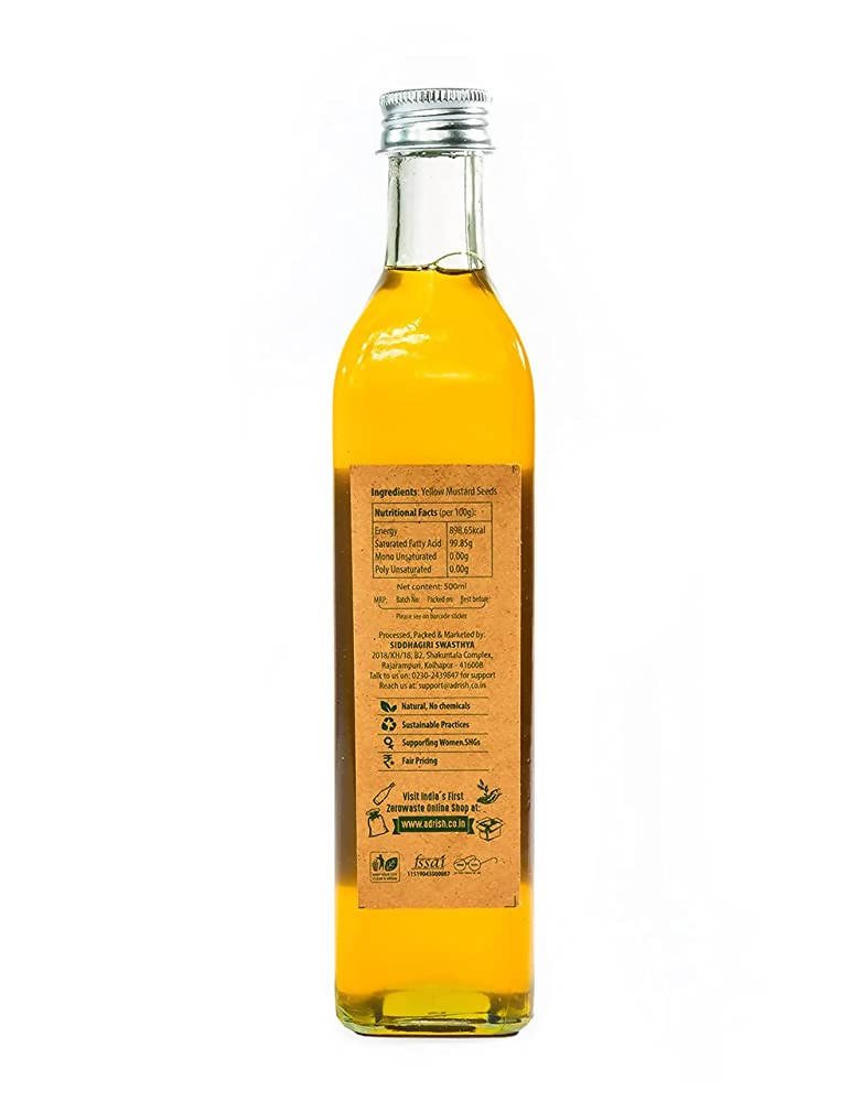 Adrish Wood Pressed Yellow Mustard Oil - Swadesiicart
