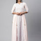 Ahalyaa Women Pink Crepe Khari Print Dress | Swadesiicart