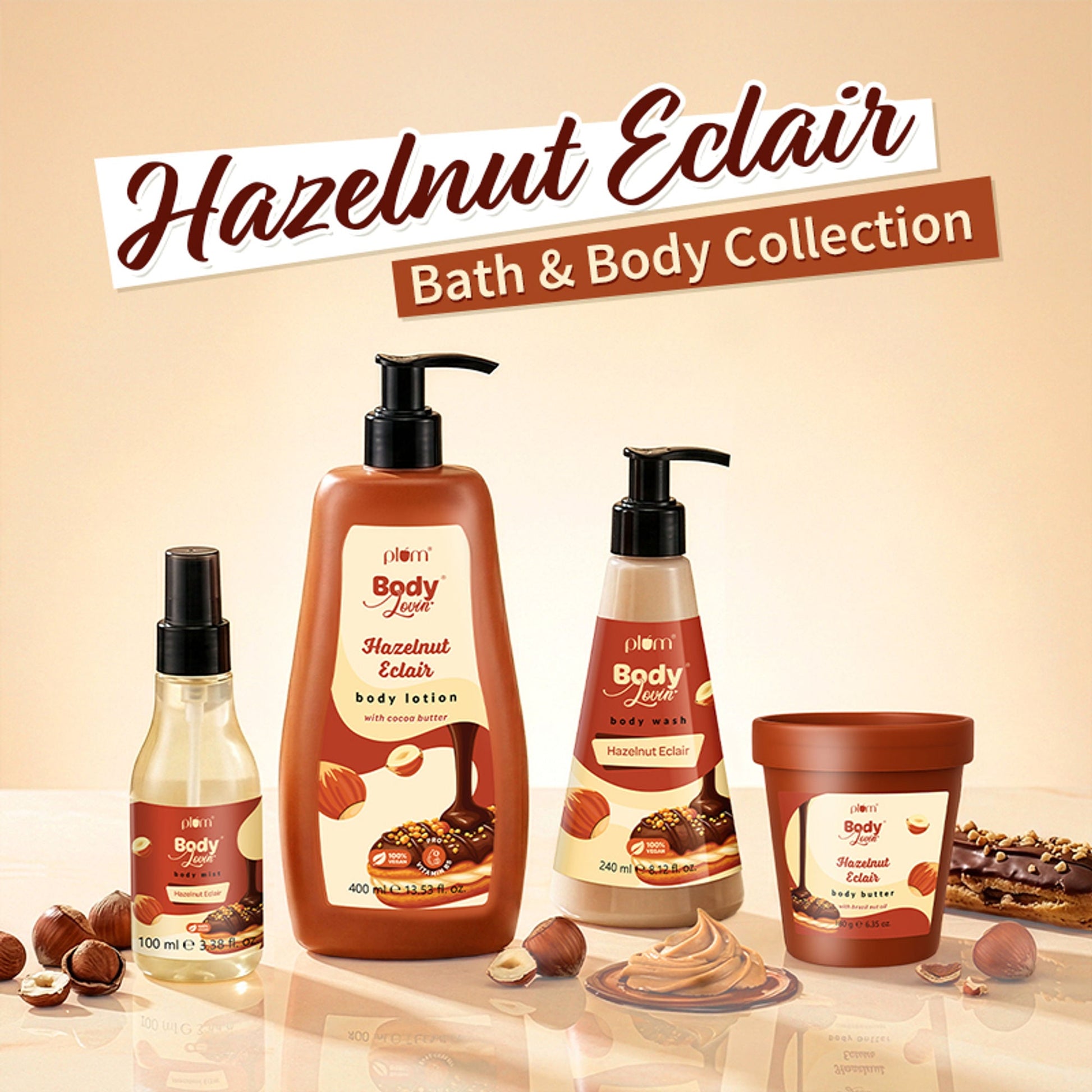 Plum BodyLovin' Hazelnut Eclair Body Wash - Swadesiicart