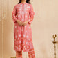 HOUSE OF KARI Ethnic Motifs Embroidered Chikankari Straight Chanderi Silk Kurta | Swadesiicart