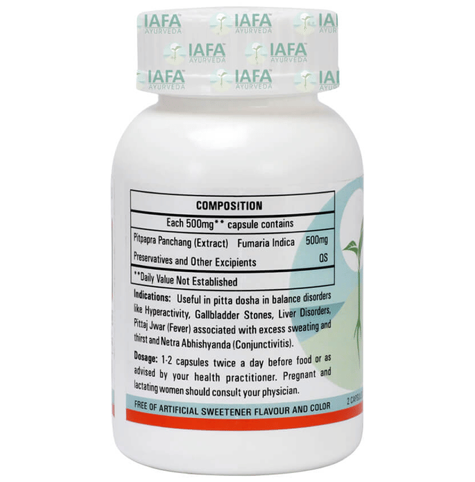 Iafa Ayuveda Pitpapra Veg Capsules | Swadesiicart