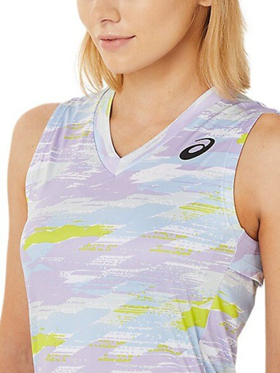 ASICS Match Graphic SS Printed V-Neck T-Shirt | Swadesiicart