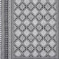 Urban Magic Grey & White Ethnic Printed Cotton 104 TC King Bedsheet with 2 Pillow Covers - Swadesiicart