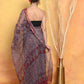 Very Much Indian Pure Kota Cotton Handblock Printed Saree - Grey | Swadesiicart