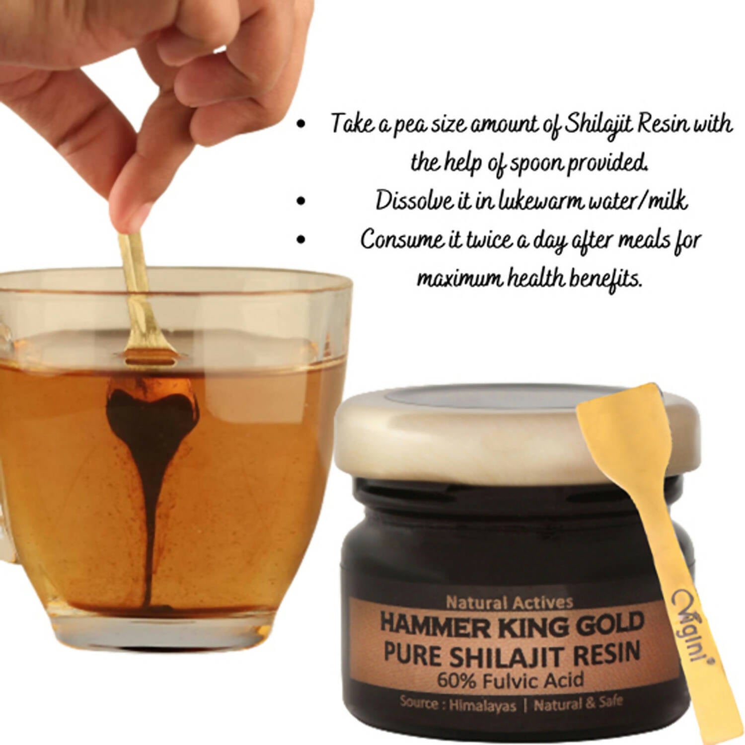 Vigini Hammer King Gold Pure Sj Resin for Men | Swadesiicart