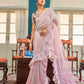 Tikhi Imli Floral Sequinned Satin Half and Half Saree | Swadesiicart