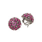 Shoshaa Maroon & Gunmetal-Toned Circular Studs - Swadesiicart