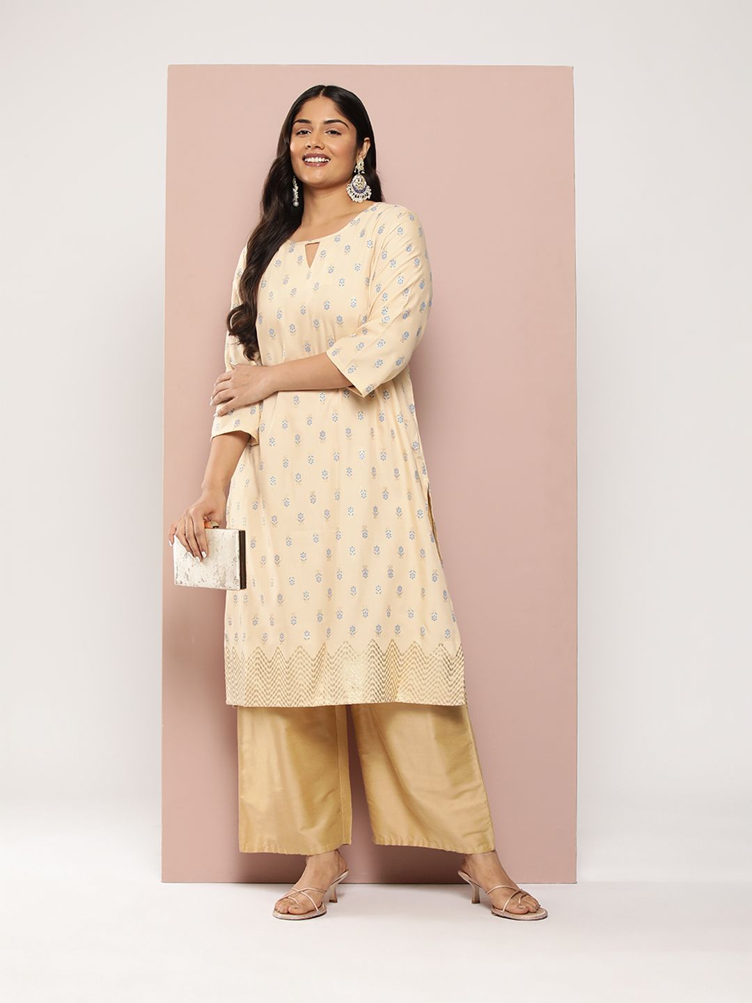 Sztori Plus Size Ethnic Motifs Printed Kurta - Swadesiicart