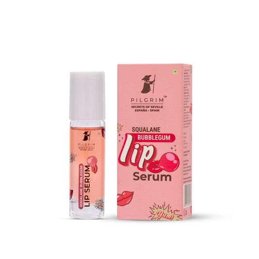 Pilgrim Spanish Lip Serum (Bubblegum) with Roll-on For Visibly Plump Lips, Hydrating Lip Serum For Dark Lips - Pilgrim