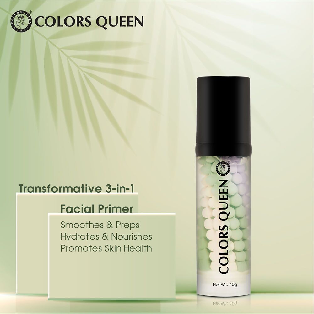 Colors Queen 3 in 1 Facial Primer - 02 Green | Swadesiicart