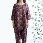 Breathables Wine Butta Cotton Co-Ord Set – Kurta With Straight Pants