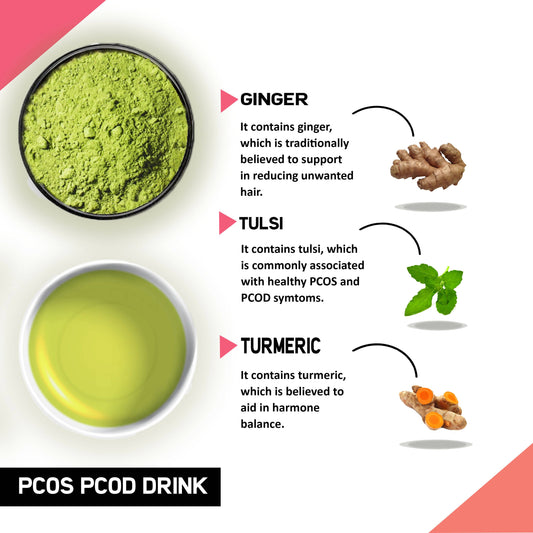 Just Vedic PCOS PCOD Support Drink Mix - Swadesiicart
