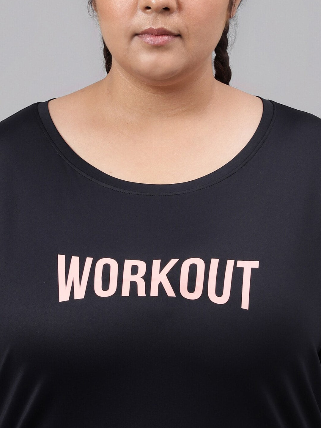 MKH Plus Size Typography Printed Dri-FIT T-shirt - Swadesiicart