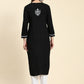 HOUSE OF KARI Ethnic Motifs Embroidered Chikankari Straight Kurta | Swadesiicart