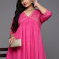 Ahalyaa Women's Traditional Wear Co-ords - Pink - Swadesiicart