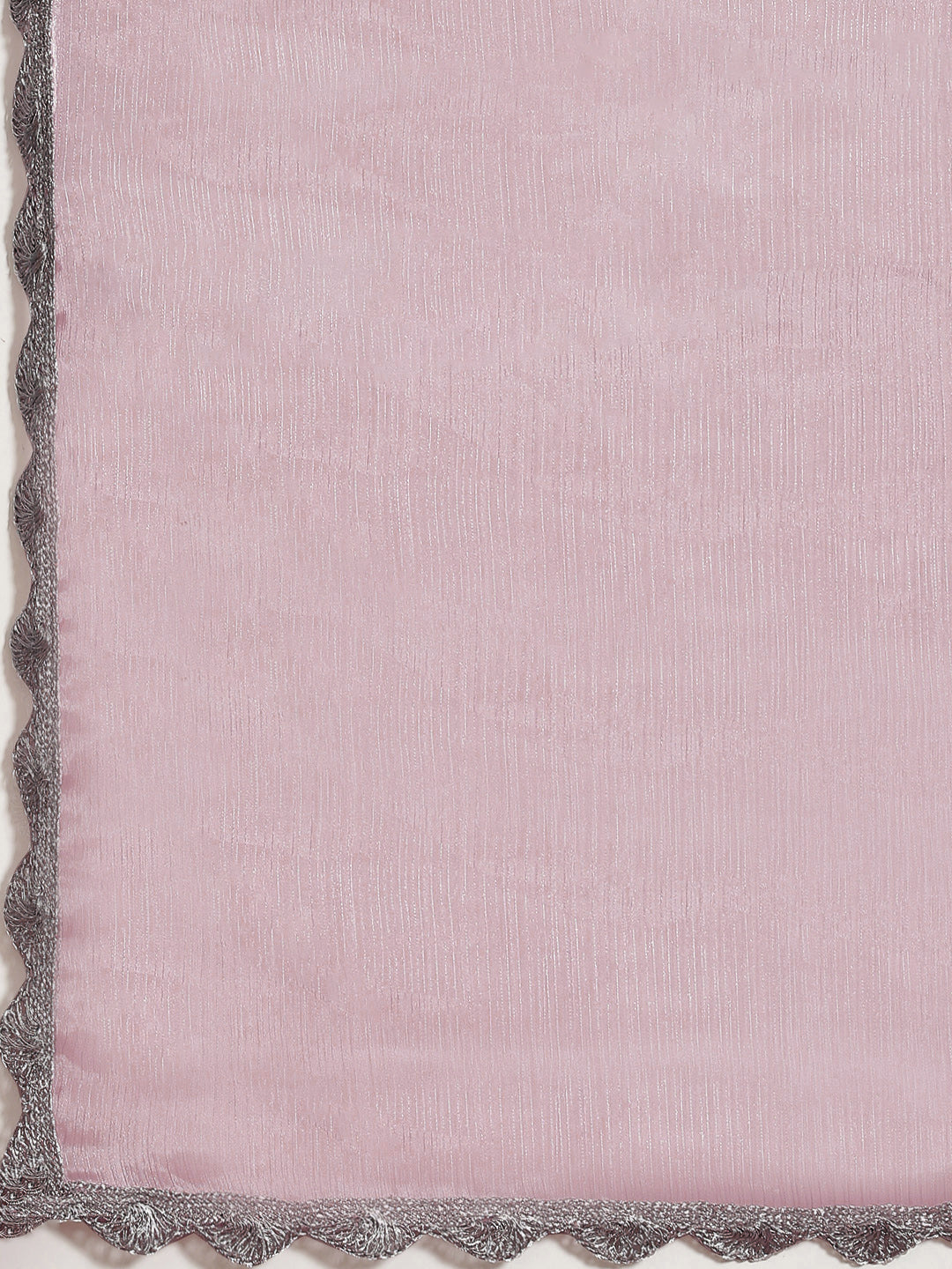 Tikhi Imli Pink Solid Embellished Border Saree | Swadesiicart